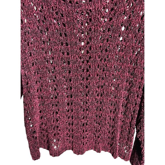 Zero II Sixty Sweater OS Open Knit Boxy Y2K Boho Cute Goth Oversized - Picture 3 of 7